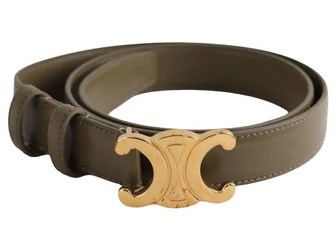 Céline Triomphe 25 belt khaki