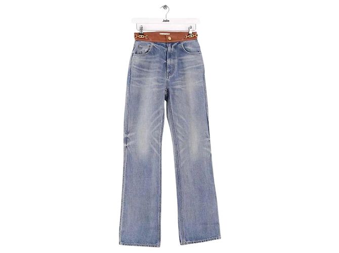 Jeans dritti blu in cotone Céline