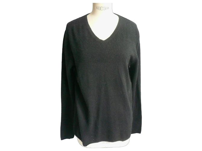 Zadig & Voltaire Peter C schwarzer Kaschmirpullover V-Ausschnitt
