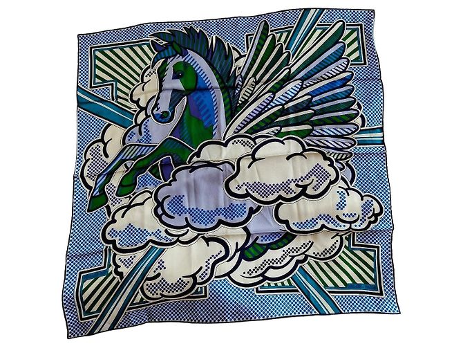 Hermès Pégase Pop silk square