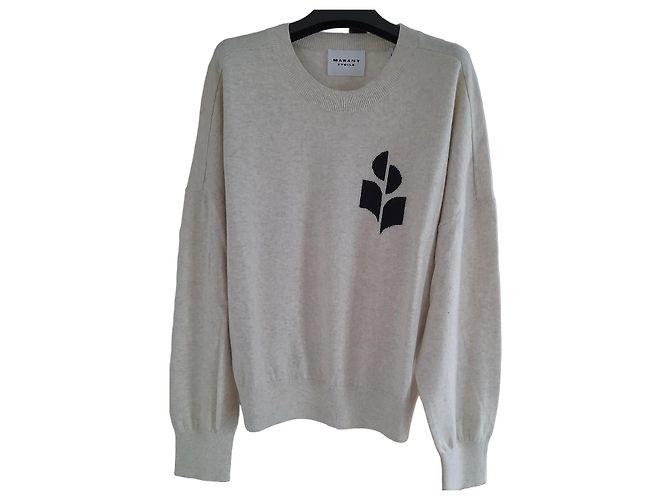 Isabel Marant Etoile Woll-Baumwoll-Pullover beige