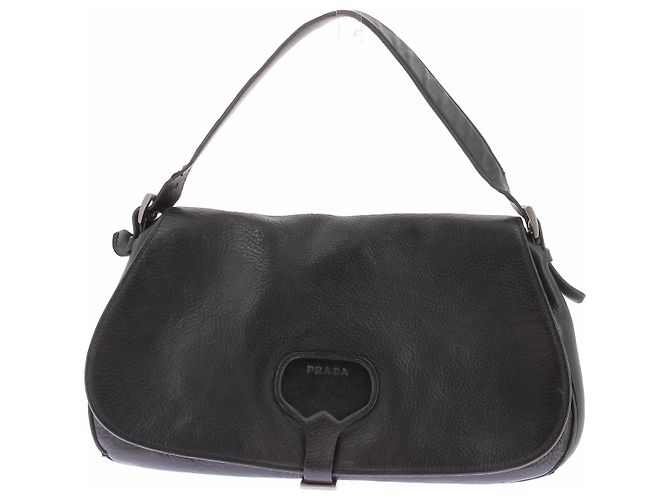 Prada Borsa a tracolla in pelle nera