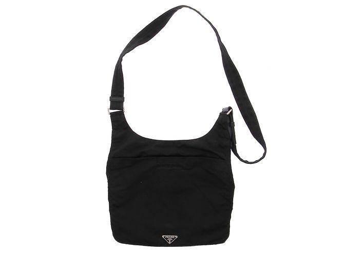 Prada Borsa a tracolla in nylon nero