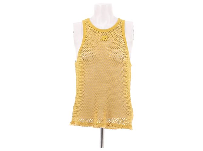 Top de crochet Courreges amarillo