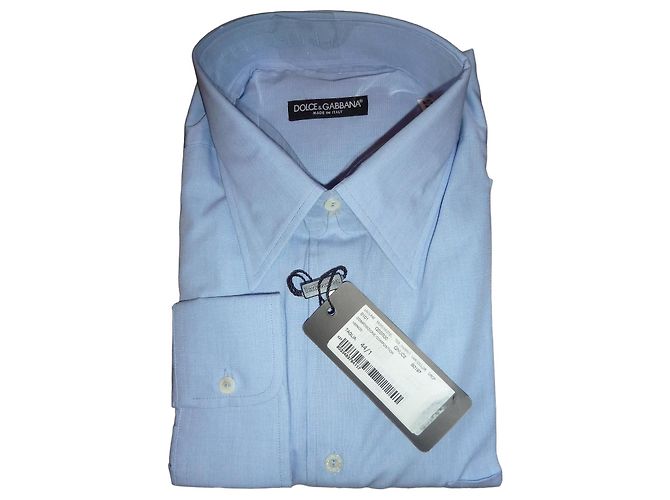 Dolce & Gabbana Camicia in cotone blu