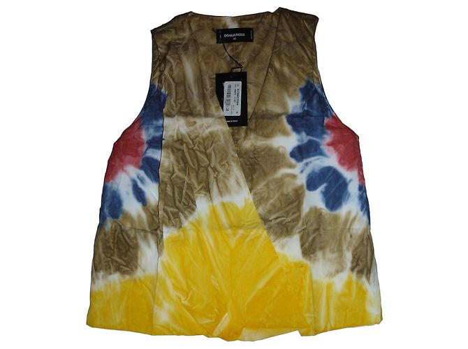 DSquared2 Top Tie-Dye in Cotone Multicolore 38 IT