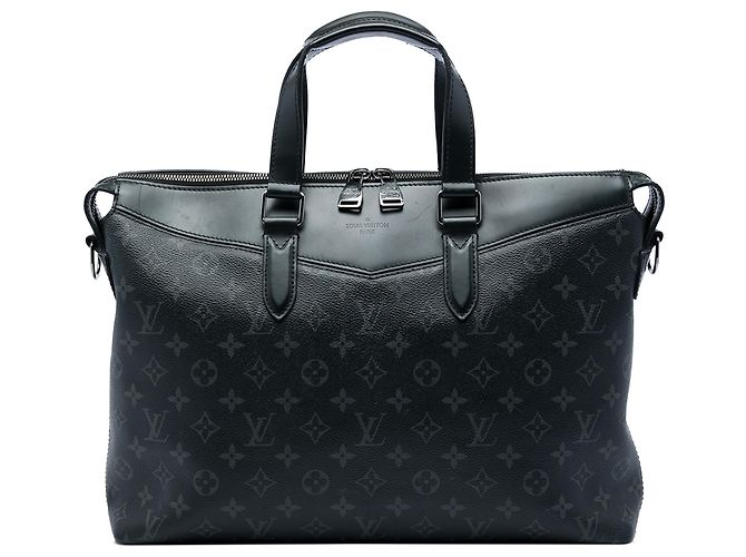 Mala de Negócios Louis Vuitton Black Monogram Eclipse Explorer