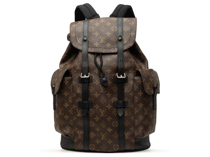 Louis Vuitton Brown Monogram Macassar Christopher Backpack MM