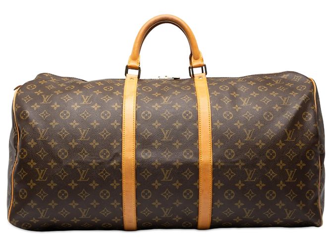 Louis Vuitton Brown Monogram Keepall 60