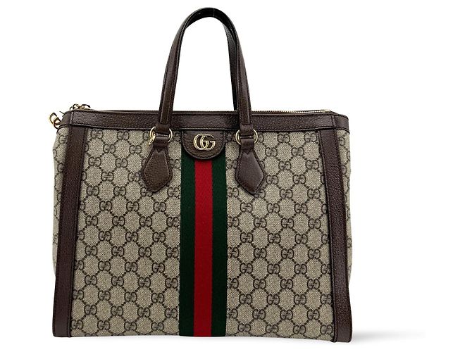 Gucci Ophidia Top Handle GG Coated Canvas Medium