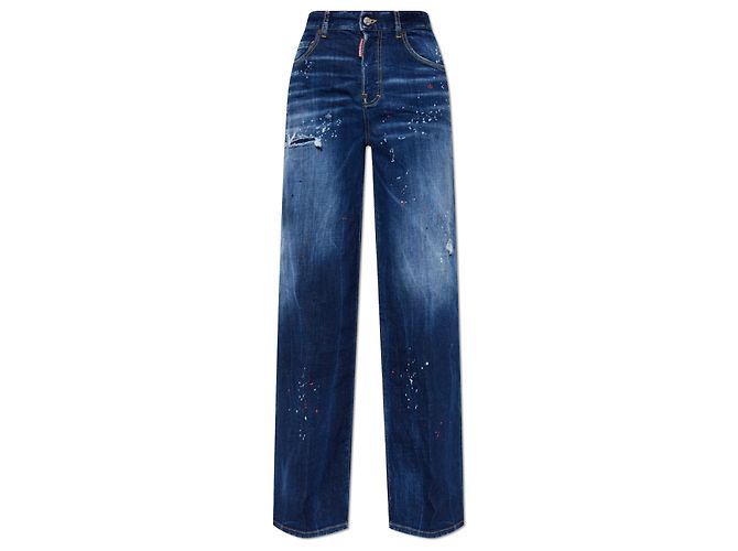 Vaqueros bootcut Traveller Dsquared2 azul marino algodón