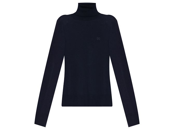 Dsquared2 Wollpullover mit Rollkragen und Logo