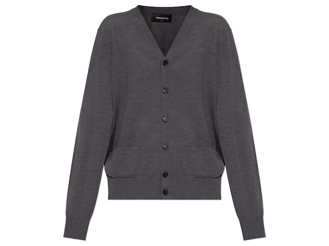 Cardigã de lã cinza Dsquared2