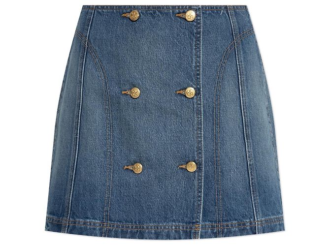 Falda mini de denim azul Ulla Johnson