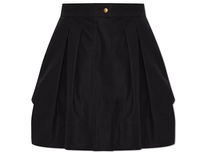 Saia Cafila Max Mara de algodão preta