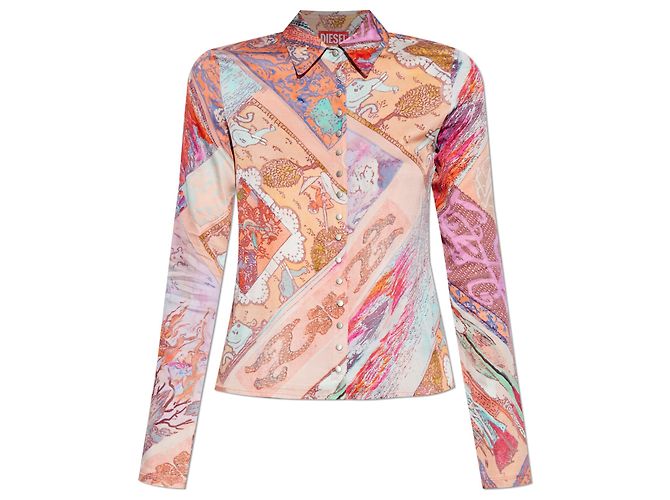 Camicia Diesel C-AMELIA multicolore patchwork