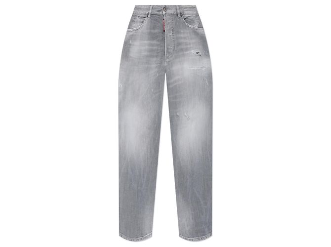 Jeans Boston Dsquared2 cinza de algodão