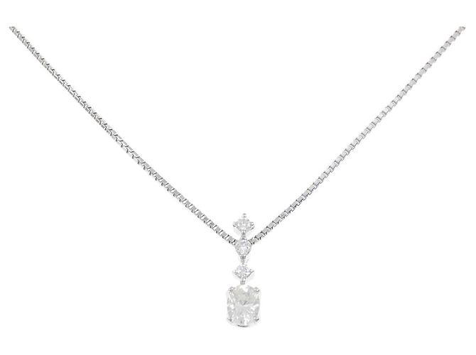 Autre Marque Platin-Diamant-Halskette