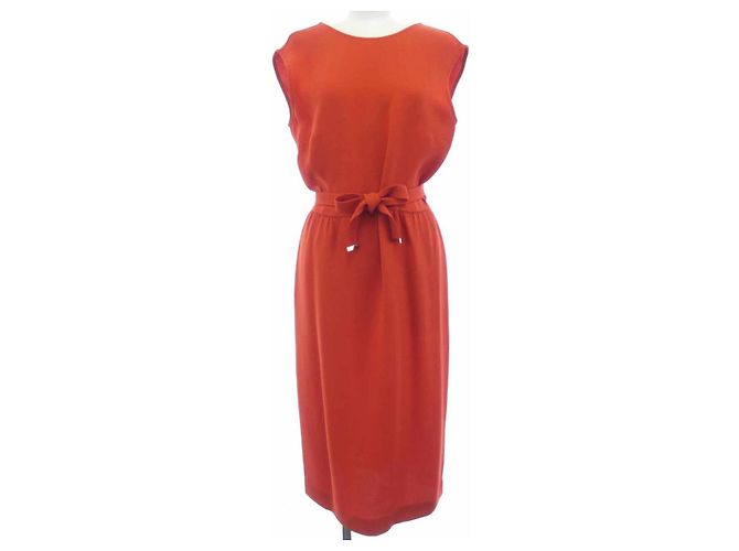 Hermès Seidenkleid Orange