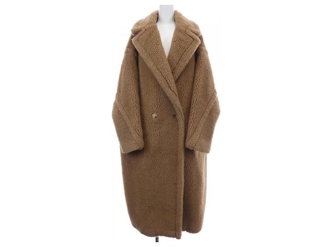 Casaco Max Mara Teddy Camel em seda