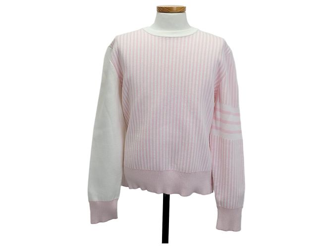 Thom Browne Pull en maille Sprite Pink