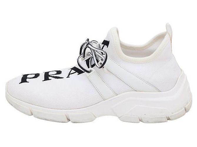 Prada Strick-Sneaker Weiß