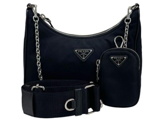 Prada Borsa a tracolla e spalla Multi Hobo in Rinylon