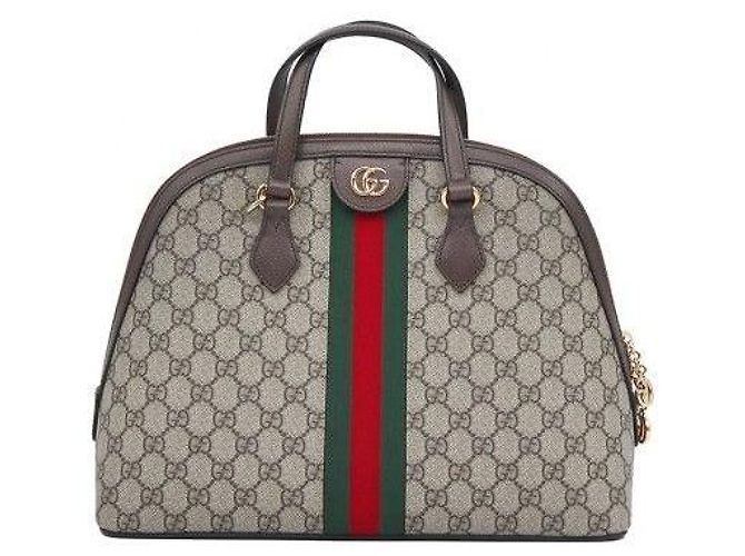 Gucci Borsa Supreme Web Medium Top Handle Bag