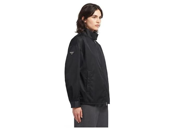 Giacca in nylon nera Prada