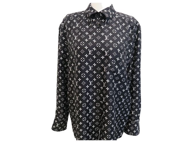 Louis Vuitton Seidenhemd mit Monogramm-Muster