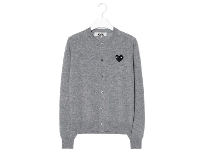 Comme Des Garcons Strickcardigan Herz Gray AX