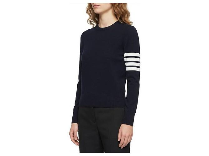 Thom Browne Wool Relaxed Fit Pullover Knit