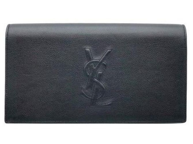 Autre Marque Clutch Monogram in Pelle Nera