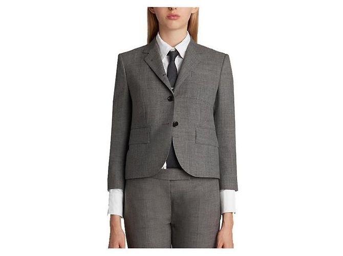 Thom Browne Classic Wool Jacket Gray