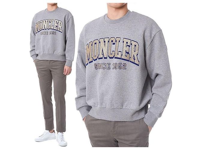 Moncler Typo Sweatshirt mit Glitzer-Logo-Patch