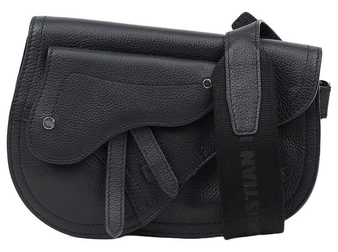 Dior Borsa a tracolla Saddle Logo Strap Nera