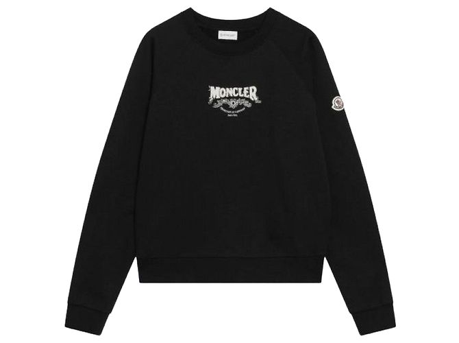 Moncler Baumwoll-Sweatshirt Schwarz
