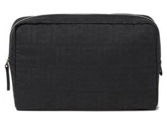 Fendi Medium Toiletry Case Black Polyester