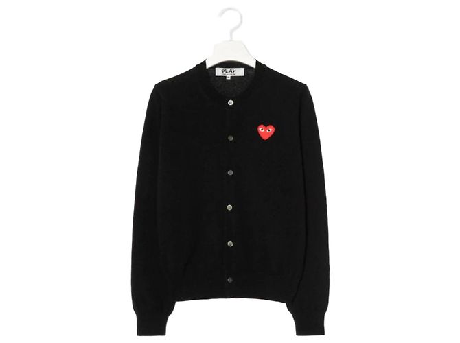 Comme Des Garcons Red Heart Strickcardigan Schwarz