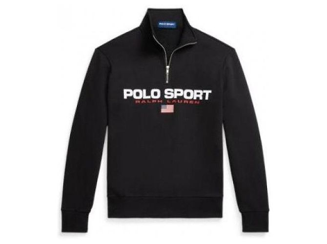Ralph Lauren Pull à quart de zip avec imprimé logo