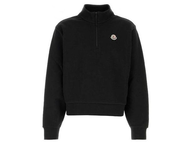 Moncler Half-Zip Sweatshirt Schwarz