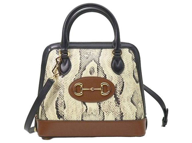 Gucci Python Horsebit Small Top Handle