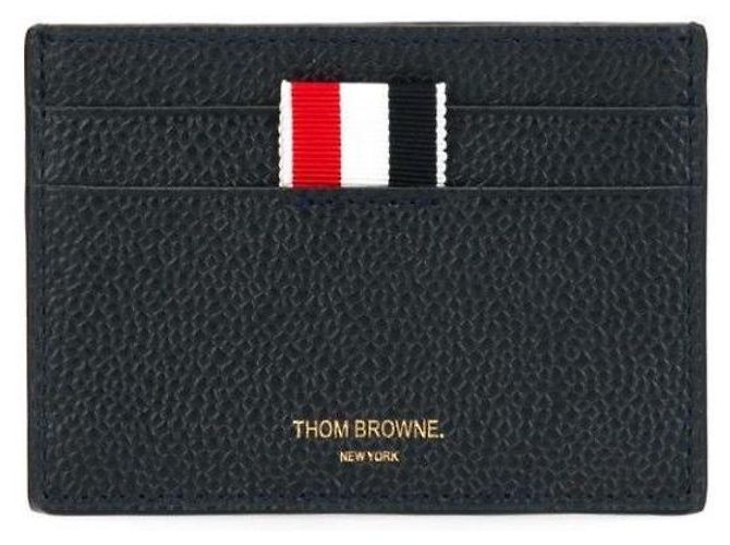 Thom Browne Pebble Grain Single Card Holder