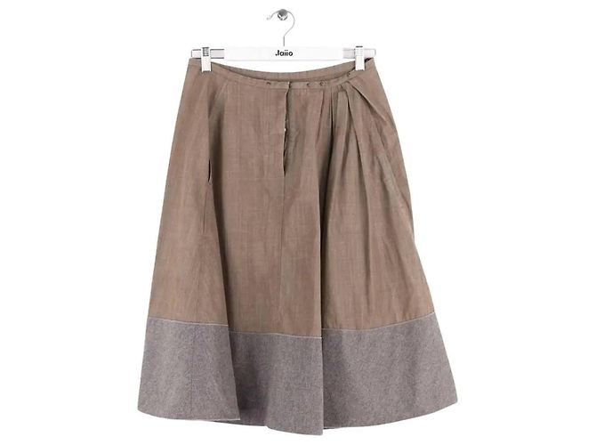 Falda Louis Vuitton de algodón marrón