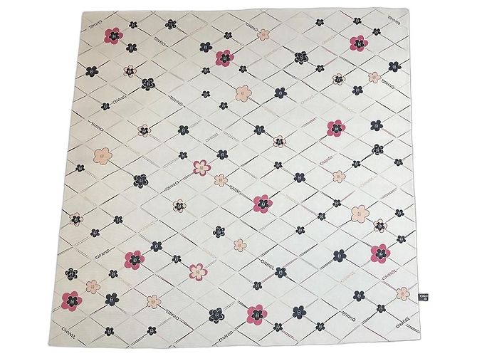 Chanel Schal weiß Blumen