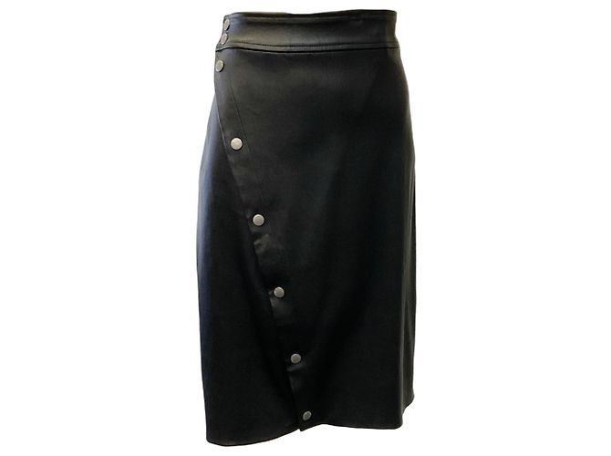 Saia Baha em couro preto Rag & Bone