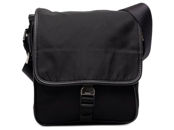 Bolsa Messenger Prada Tessuto com fivela preta
