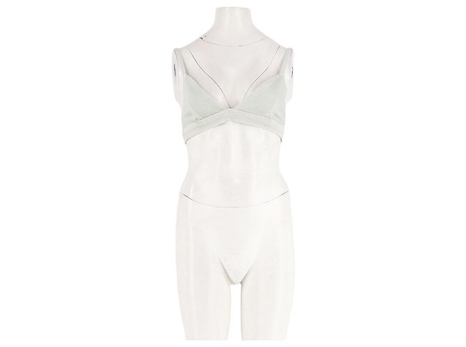 Top Calvin Klein de algodão azul com decote em V