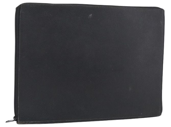 Hermès HERMES Clutch Bag Leather Black
