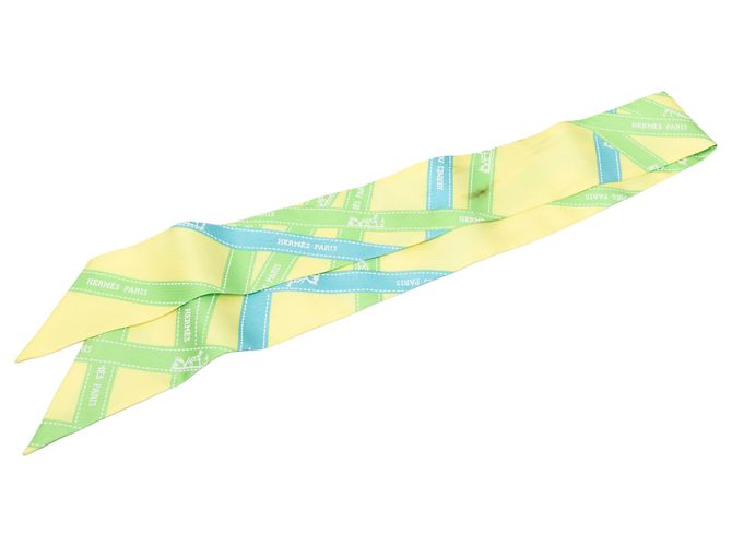 Twilly in seta Hermès Yellow Bolduc